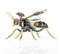 UKSP.LONGPIN Bumblebee 3D Metal Puzzle for Adult-Brain Teaser Jigsaw/Bird Mantel、Credenza Decor Pieces/Erector Sets/Brass Statue Blocks/Toys for Treating ADHD, Gift for Autistic Teenager(Black-Gold)