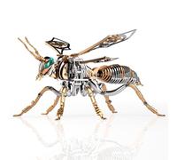 UKSP.LONGPIN Bumblebee 3D Metal Puzzle for Adult-Brain Teaser Jigsaw/Bird Mantel、Credenza Decor Pieces/Erector Sets/Brass Statue Blocks/Toys for Treating ADHD, Gift for Autistic Teenager (Rose-Gold)