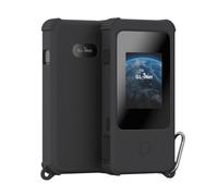 UKStech Silicone Case for GL.iNet MUDI 7 GL-E5800, Travel Router Cover with Runway Buckle, Waterproof Shockproof for 5G Wi-Fi 7 Hotspot, Non-Slip Full-Body Protection (Black)