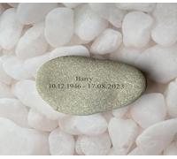 UKTMALL Personalised Engraved Natural Stone, Pebble Memorial, Grave Marker, Marriage Anniversary, Date, Welcoming Baby
