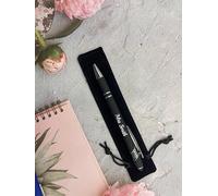 UKTMALL Personalised Pens, Free velvet pen case, Engraved pen in bulk, For Wedding, Teacher, Faimily,Business Promotion, Baby shower, Club member,with rings. (Black+Free black velvet)
