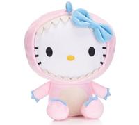 UKToyworld Dinosaur Plush Hello Kitty 25cm Pink Dino Hello Kitty Onesie Soft Toy