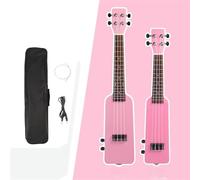 Ukulele 21/23 Inch Solid Wood Concert Electric Ukulele Set With Strings + Audio Cable + Ukulele Bag(Size:23 Inch)