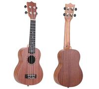 Ukulele 21" Acoustic Ukulele 15 Fret 4 Strings Guitar Musical Stringed Instrument Ukulele Starter Kit(Brown)