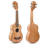 Ukulele 21 Inch Okoume Tiger Flame Classical Guitar Head Ukelele 15 Frets
