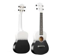 Ukulele 23-inch Entry-level Model For Beginners To Play Colorful Ukulele Practice Piano(Color:Black)
