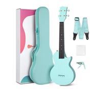 Ukulele A Stringed Instrument Carbon Fiber Ukulele Beginner Set Includes Gig Bag And Strap Suitable For Fingerstyle Playing(Blue)