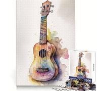 Ukulele Adult Jigsaw Puzzle1000 Pieces Memory Enhance Restful Pleasure Accurate Cut Ideal Present (38x26cm)