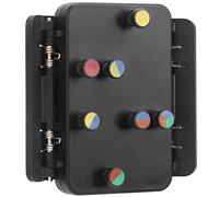 Ukulele Aid, Ukulele Chord Trainer, 6 Colour-Coded Ukulele Exercise Assistants, Ukulele Practice Tools with Round Buttons for Beginners (7 cm - Black)