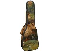 Ukulele Bag, Ukulele Case for Soprano Tenor Concert 23 Inch 10MM Thick Soft Padded Adjustable Straps Gig Bag, Lotus Leave Indian Runner Ducks