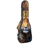 Ukulele Bag, Ukulele Case for Soprano Tenor Concert 23 Inch 10MM Thick Soft Padded Adjustable Straps Gig Bag, Tiger and Lions