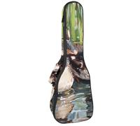 Ukulele Bag, Ukulele Case for Soprano Tenor Concert 23 Inch 10MM Thick Soft Padded Adjustable Straps Gig Bag, Little Indian Runner Ducks