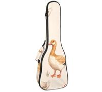 Ukulele Bag, Ukulele Case for Soprano Tenor Concert 23 Inch 10MM Thick Soft Padded Adjustable Straps Gig Bag, Indian Runner Ducks