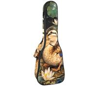 Ukulele Bag, Ukulele Case for Soprano Tenor Concert 23 Inch 10MM Thick Soft Padded Adjustable Straps Gig Bag, Two Little Indian Runner Ducks