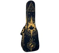 Ukulele Bag, Ukulele Case for Soprano Tenor Concert 23 Inch 10MM Thick Soft Padded Adjustable Straps Gig Bag, Bill Cipher Wheel Zodiac