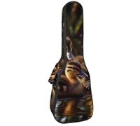 Ukulele Bag, Ukulele Case for Soprano Tenor Concert 23 Inch 10MM Thick Soft Padded Adjustable Straps Gig Bag, Indian Runner Ducks on Water