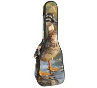Ukulele Bag, Ukulele Case for Soprano Tenor Concert 23 Inch 10MM Thick Soft Padded Adjustable Straps Gig Bag, Indian Runner Ducks Painting