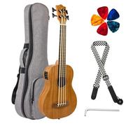 Ukulele Bass Alto 30 Inch Baritone Ukulele With Gig Bag Strap Pick Adjustment Stem