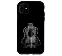 Ukulele Beach Uke Guitar Player. Grunge Distressed Effect Case for iPhone 11