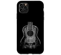 Ukulele Beach Uke Guitar Player. Grunge Distressed Effect Case for iPhone 11 Pro Max