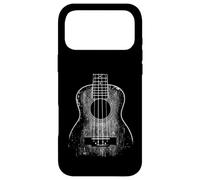 Ukulele Beach Uke Guitar Player. Grunge Distressed Effect Case for iPhone 17 Pro Max