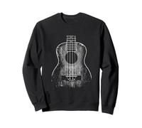 Ukulele Beach Uke Guitar Player. Grunge Distressed Effect Sweatshirt