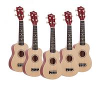 Ukulele by Gear4music Natural Pack of 5