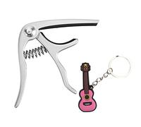 Ukulele Capo, CP-08 Zinc Alloy and Silicone Lightweight Guitar Ukulele Capo Musical Instrument Accessories for Soprano, Concert, Tenor, Baritone Ukulele(silver)