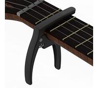 Ukulele Capo for Soprano, Concert, Tenor, Baritone Ukulele, Single Hand Use Uke Capo, Black