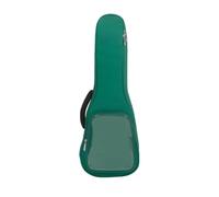 Ukulele Carrying Case Gig Bag Cover Sleeve Protector with Oxford Cloth Padding Clear Front Zip Pocket Secure Closure Carry Handle Backpack Straps, Array, Green