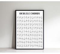 Ukulele Chord Poster, Ukulele Chord Chart Ultimate, Ukulele Chord Print, Ukulele Birthday Gift (A3, 297mm x 420mm)