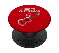 Ukulele Christmas Music Teacher Ukulelist Musician Xmas PopSockets Adhesive PopGrip