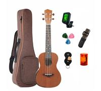 Ukulele Concert Saxophone Tenor 21" 23" 26" Sapele Ukulele Aquila Strings Optional Package Tuner(Color:4,Size:21)