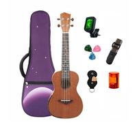 Ukulele Concert Saxophone Tenor 23" 26" Sapele Ukulele Aquila Strings Optional Package Tuner(Color:1,Size:23 inches)