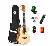 Ukulele Concert Soprano Tenor 23" Sapele Ukulele Aquila Strings Optional Package Tuner(Color:3)