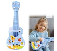 Ukulele for Kids, 21cm Deer Pattern Musical Instrument, Kid Guitar Toy for Toddlers Beginners, Mini Ukuleles for Early Music Education, Blue Kids Ukulele for Indoor Outdoor Play