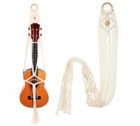 Ukulele Hanger White Boho Wall Mount Holder Ukulele Wall Mount Stand hanger for Concert Guitar Ukuleles Walls Decoration, Decorative Guitar Case Alternative Accessories, Gift for Musicians