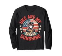 Ukulele Hawaiian Funny Cat Uke are My Sunshine Long Sleeve T-Shirt