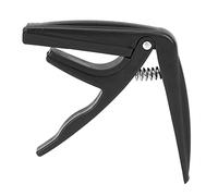 Ukulele High Strength Plastic Spring Loaded Clip On Pitch Adjustment Tool for Ukulele Players with Silicone Cushion One Hand Operation Compact Design (Black)