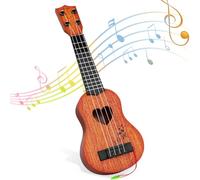 Ukulele Kids Guitar Toy, Musical Instruments Toddler Guitar 3 Years | Toy Guitar for 3 4 5 6 Year Old Girl Boy Gifts, Heart Design, 4 Adjustable Strings