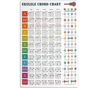 Ukulele Knowledge Metal Tin Signs Ukulele Chord Chart Posters Ukulele Beginner's Guide Plaques Music Studio Home Room Wall Decor 6x8 Inch