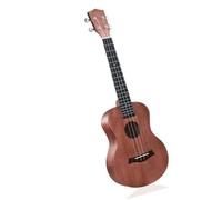 Ukulele Mahogany Veneer 26 Inch Ukelele Starter Bundle Kit Nylon String Picks Cloth Ukulele Starter Kit(Brown)