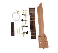 Ukulele Neck Fretboard Replacement Kit Neck String Knobs Bridge Rosewood Fingerboard Set for 23 Inch Ukulele