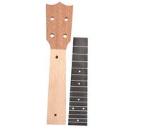Ukulele Neck with Rosewood Fingerboard, Okoume Wood Replacement Neck for DIY Ukulele, 21 Inch or 23 Inch Options with 15 or 18 Frets for Musical Instrument Repair and (21 Inch)