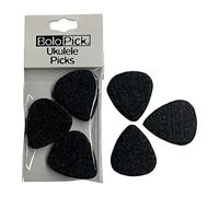 Ukulele Picks, BoloPick 6 Piece Original Recipe Black Felt Picks for Ukulele, Guitar, Bass, Autoharp, Banjo