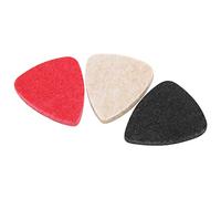 Ukulele Picks Felt Guitar Picks Universal 3Pcs Wool Felt Picks for Ukulele Bass Guitar Performance Accessories Black Beige Red 30x26.5x3.2mm