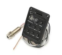 Ukulele Pickup 4 Band Equalizer With Mic Dual Mode Preamp EQ Tuner Guitar Pickup Beat Board With Soft Piezo(Size:3 No Mic)
