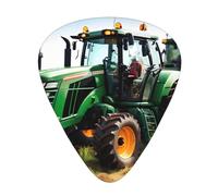 Ukulele Plectrums, Guitar Players Sampler 12 Piece, for Acoustic, Bass, and Electric Guitars-Company Farm Tractor print