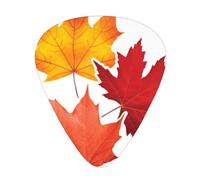 Ukulele Plectrums, Guitar Players Sampler 12 Piece, for Acoustic, Bass, and Electric Guitars-Fall Leaf print