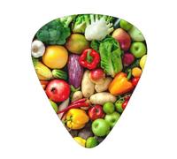 Ukulele Plectrums, Guitar Players Sampler 12 Piece, for Acoustic, Bass, and Electric Guitars-Fresh Fruits and Vegetables print